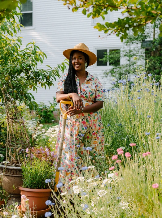 Woman in a garden